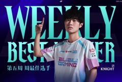 BLG中单Knight荣获LPL第二赛段W5最佳选手：第四次入选最佳阵容